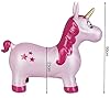 Idena 40133 - Caballo hinchable unicornio rosa con estrellas, incluye bomba de aire, puede soportar hasta 50 kg, optimo para el interior y el exterior, en el parque o la guardería,59 x 23 x 53 cm #5