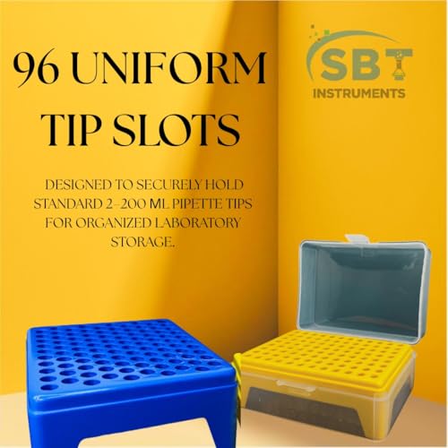Image of SBT Clear & Sure Micro Pipette Tips Stand /Rack For Laboratory 1000ul, 200ul, (Pack of 2) 96 Hole