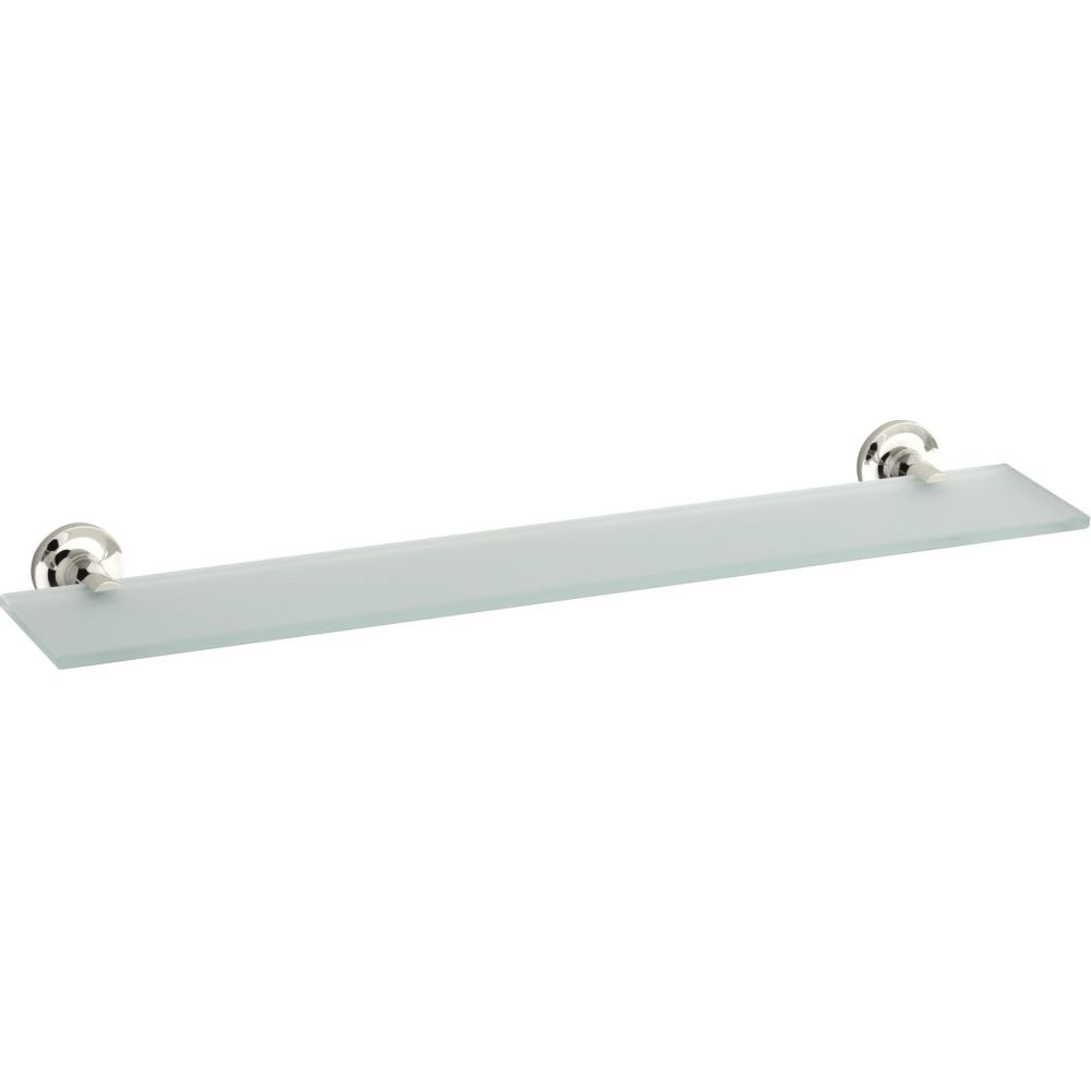 KOHLER K-14440-SN Purist Glass Shelf, Vibrant Polished Nickel