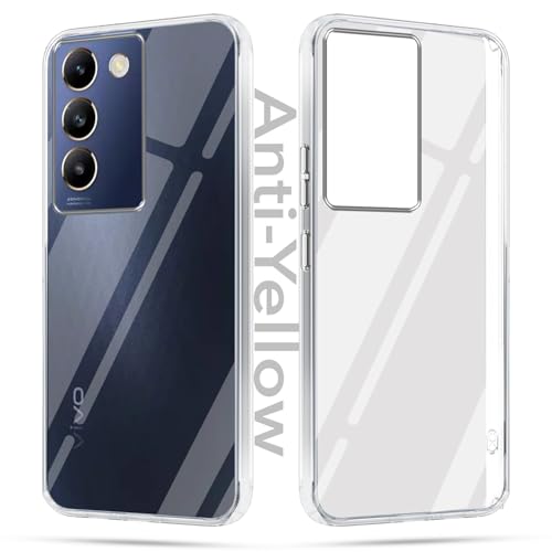 Image of Jkobi Lifetime Anti-Yellow Clear Back Cover Case for Vivo T3 5G (Sleek Hard Crystal | Shockproof and Camera Protection)