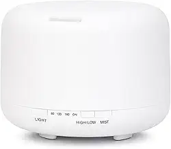 Umidificador de Ar 500ML Ultrassônico Usb Difusor de Aroma Elétrico Aromatizador Purificador até 10 Horas Madeira Led com 7 Cores Portátil Silencioso