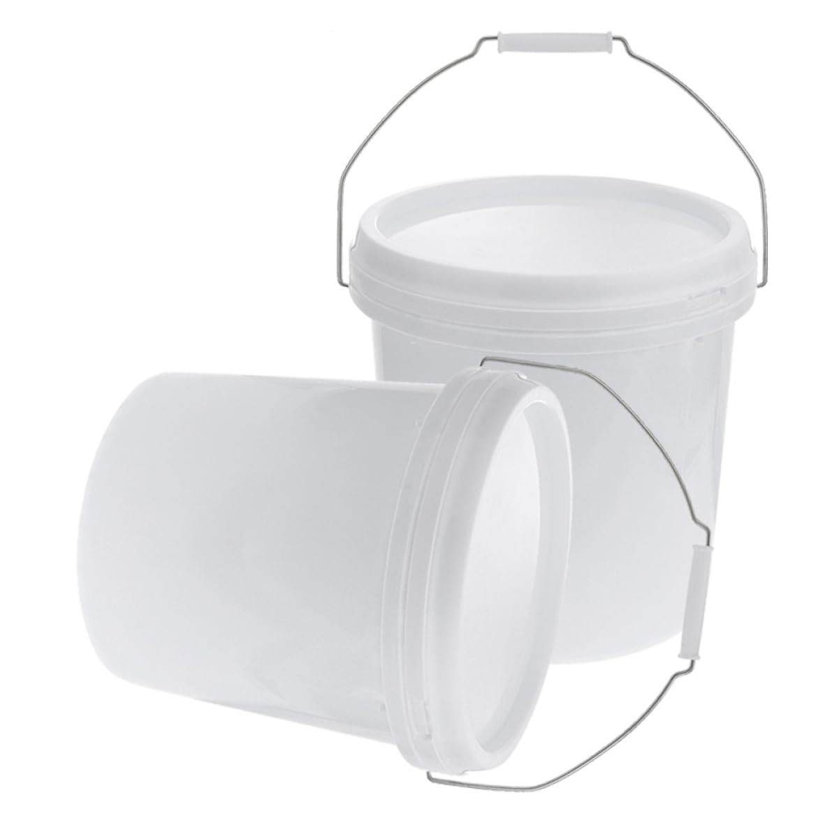Luxshiny 2stücke Eimer Mit Deckel Aus Kunststoff Wiederverwendbar Runder Wasser-Eimer Mit Verschluss Tragbarer Farbeimer Für Lebensmittel Und Tierfutteraufbewahrung