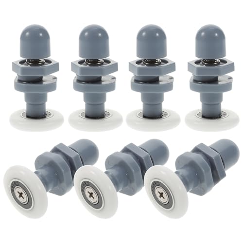 DIKACA Rodillos para Puerta de Ducha 8 Piezas Ruedas de Repuesto de 25 MM de Diámetro Herrajes para Puerta Corredera de Vidrio Poleas Resistentes y Silenciosas para Mampara de Baño