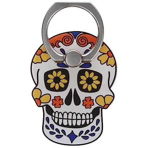 Sugar Skull Phone Ring Holder and Stand Cover