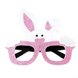Gafas de conejo de Pascua para fotos festivas y para fiestas, construcción de plástico ligero y fieltro, accesorio divertido para mejorar el ambiente festivo y eventos de juego de rol (A)