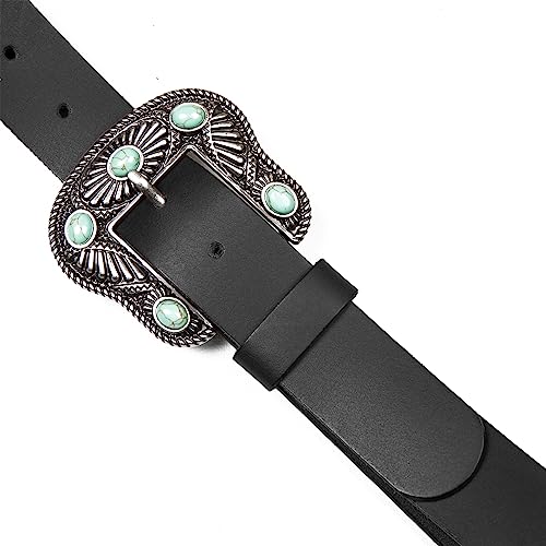 Image of Lucky Brand Women's Western Leather Belt | Classic | Fashion | Vintage | Buffalo Leather | Western-Inspired