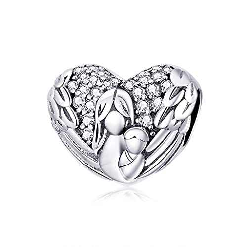 Charm Mère en Coeur pour bracelet des charmes européens DIY