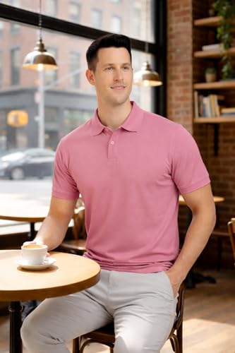 Image of Men's Plain Polo Neck T-Shirt | Comfortable | Stylish Casual & Smart Wear | Half Sleeve | Regular Fit