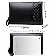 A-QMZL Handgelenktasche für Herren Handgelenk Handtasche Handgelenktasche PU Leder Großraum-Clutch mit Kartenfach Brieftasche Business Freizeit Bürohandtasche Geldbörsentasche für Männer (schwarz)