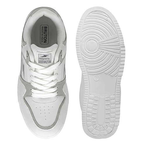 Image of BRUTON Men's Casual Sneakers | Lightweight Lace-Up Fashion Shoes | Comfortable Cushioned Walking Shoes, College & Travel