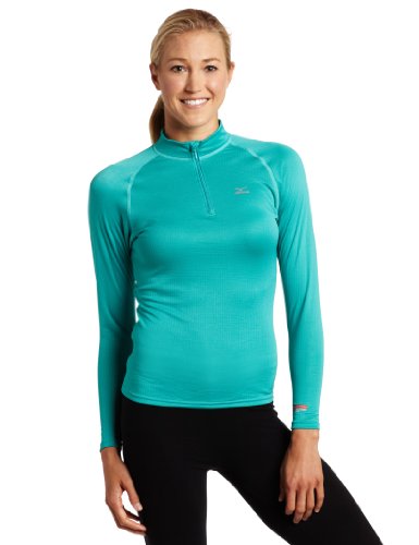Prenda térmica de lana Mizuno Women's Breath Thermo elegante en color verde S