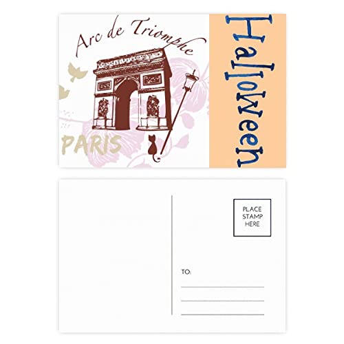 Cartes postales Halloween Paris Arc de Triomphe lot de 20 pour correspondance