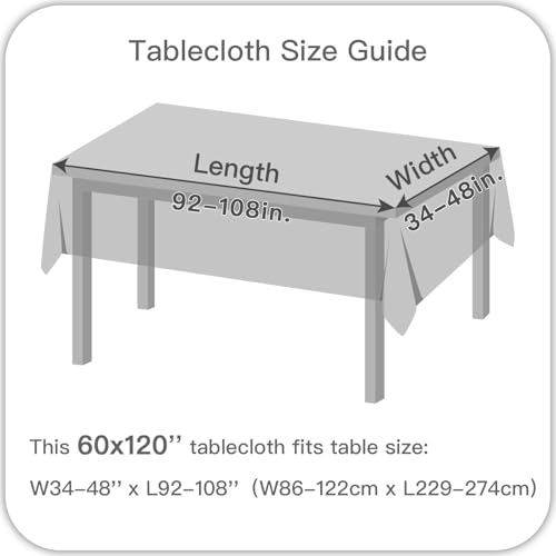Image of maxmill Textured Tablecloth Stain Resistant Waterproof and Wrinkle Resistant Washable Soft Table Cloth, Fabric Table Cover for Dining Room and Outdoor Use, Rectangle 60 x 120 Inch, Navy Blue