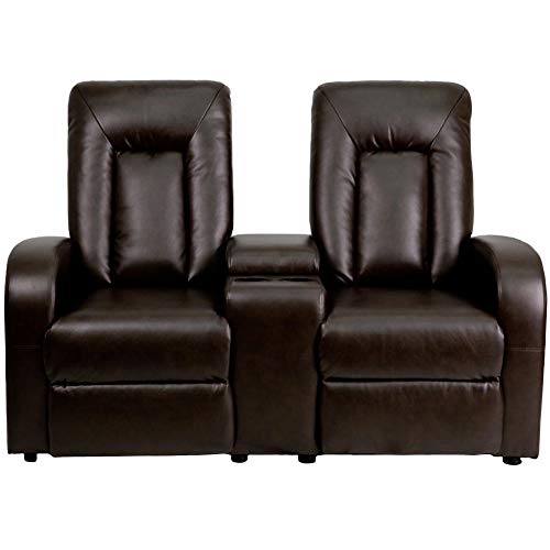 image for Flash Furniture Eclipse Series 2-Seat Reclining Brown LeatherSoft Thea