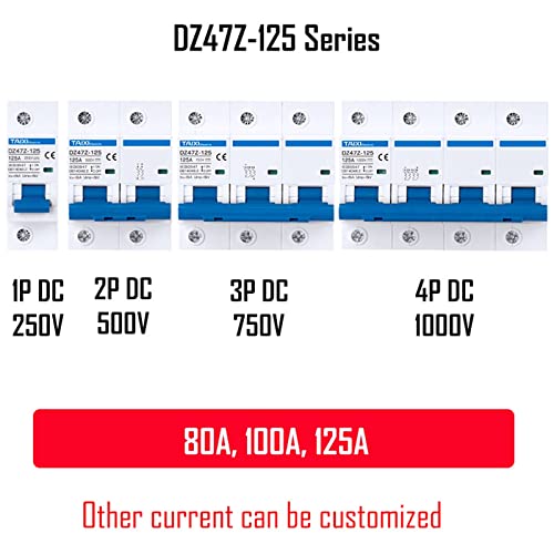 Disyuntor rápido de CC DZ47 25A para protector de carga solar 120V 3