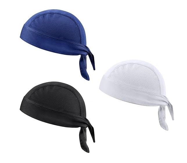 PAROPKAR Do Rags Sweat Wicking Helmet Liner Skull Cap Motorcycle Beanie Hat Head Wrap Bandana for Men Women Boys & Girls