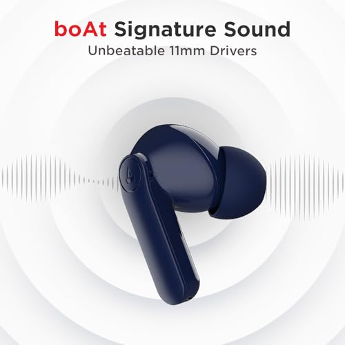 Image of Boat Airdopes 138 Pro TWS in Ear Earbuds with 11mm Drivers, 45 Hours Playback, ASAP Charge & Quad Mic ENx(Royal Blue)