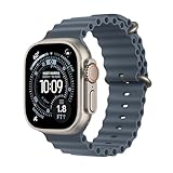Apple Watch Ultra 3 [GPS + Cellular 49mm] Running & Multisport Smartwatch w/Rugged Titanium Case w/Anchor Blue Ocean Band. Satellite Communications, Advanced Health & Fitness Tracking