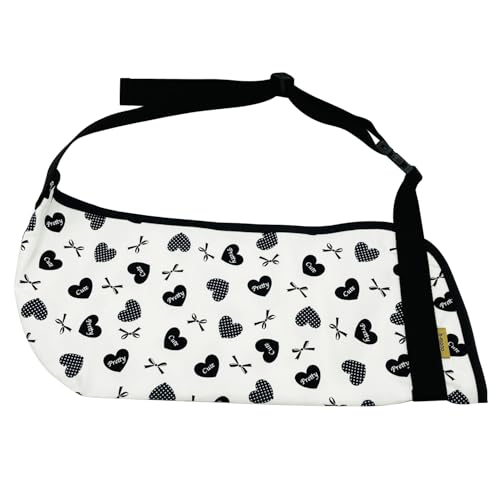 ひと、モノショップ。埼玉福祉会 腕用 アームスリング ハート&リボン ホワイト 小児サイズ 身長125cmまで スマイルスリング アームサポーター 脱臼 麻痺 ギプス 骨折用 おばあちゃん 片麻痺 腕吊り 三角巾 腕吊りサポーター キッズ