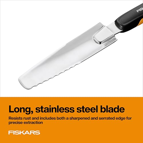 Fiskars Xact Hand Weeder, Stainless Steel Blade Garden Tool - image 3