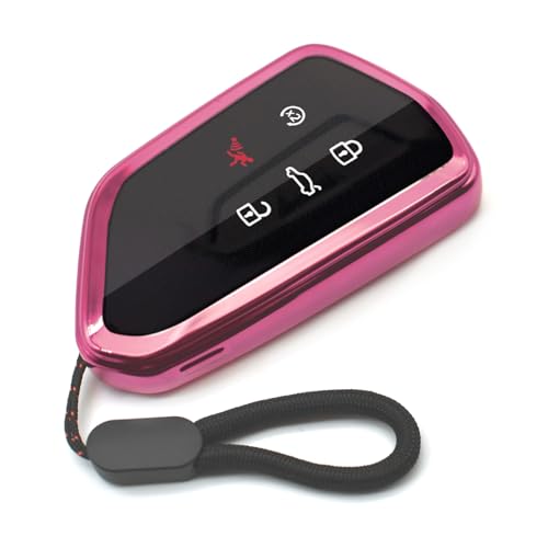 MECHCOS Fit for VW Volkswagen ID.4 Atlas MK8 GTI Golf R Atlas Cross Sport Key Fob Cover Case Remote Holder Skin TPU Protector Keyless Entry Sleeve Accessories