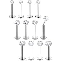 Chriscoco 16G 12Pcs Piercing Oreja Acero quirurgico Piercing