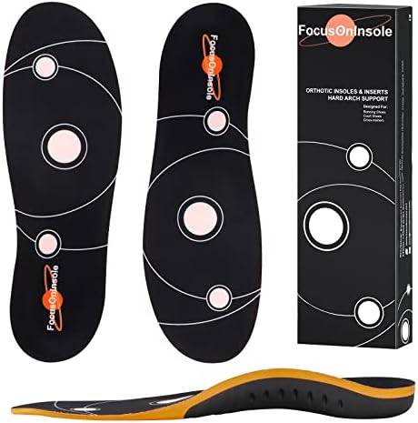 220+lbs Plantar Fasciitis Arch Support Insoles for Men and Women Shoe Inserts, Orthotic Inserts, Running Athletic Gel Shoe Insoles, Orthotic Boot Insoles for Flat Feet Foot High Arch Pain Relief, L
