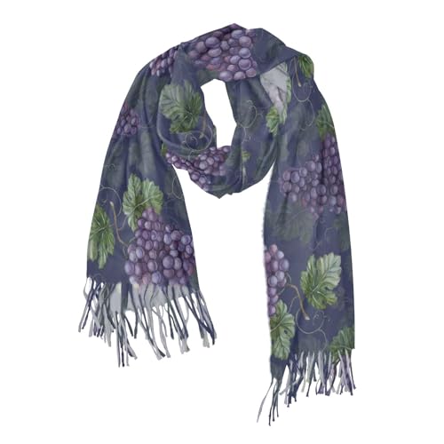 ALAZA Grapes with Leaves Women’s Scarf Soft Warm Long Scarves Shawl Wrap for Winter Autumn Home Office Travel