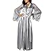 Produktbild TIMEMEAN Satin Seide Robe Damen Negligee Nachtwäsche Reizvolle Strapsen Reizwäsche Erotik V-Ausschnitt Spitze Babydoll
