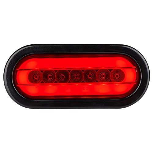 Lumitronics Rv Halo Led 6" Waterproof Sealed Oval Stop/Turn/Tail Light - Dot Compliant (Red) #TOP4