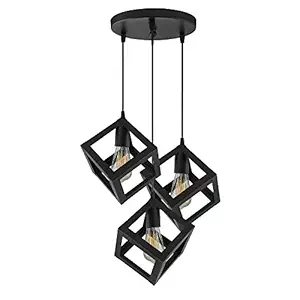 Homesake 40W 3-Lights Round Cluster Chandelier Hanging Cube 6
