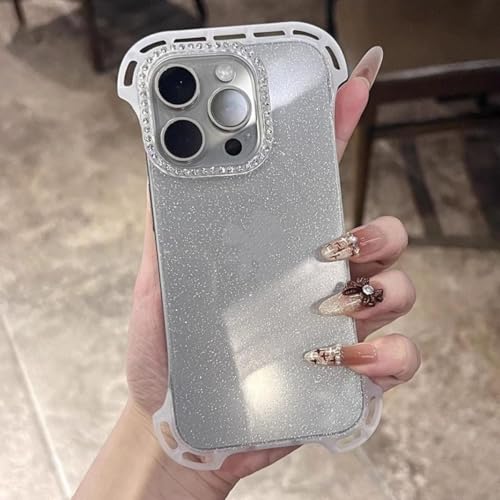 Coque iPhone 15 Pro paillettes transparentes pour briller en soirée sans cadre lourd