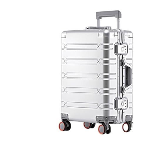 Luggage Travel Bag Full Aluminum Magnesium Alloy Boarding Box Business Trolley Case Universal Wheel Rolling Suitcase(Yellow,29")4