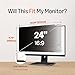 Amazon Basics Privacy Screen Filter -24 Inch 16:9 Widescreen Monitor, Anti-Spy, High Clarity, UV Protection, Eye Protection, Anti Glare & Blue Light Filter, Anti-Scratch (24