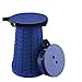 Wei li Firm Taburete telescópico Muebles de Exterior Ajustables Silla Plegable Taburete de Pesca de Campamento Taburetes (Color : Blue)