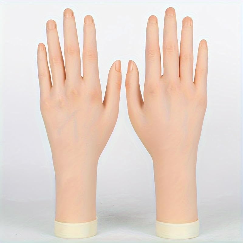 1 Pcs Practice Nail Art Trainer Training Hand Tool Left Flexible Hand Model Bendable Display Hand Manicure Practice Prosthetic Hand for Nails - Image 2