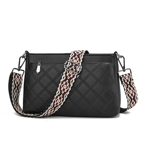 Image of Purse Strap Gold Hardware Replacement Crossbody Bag Strap, Wide Adjustable Shoulder Strap