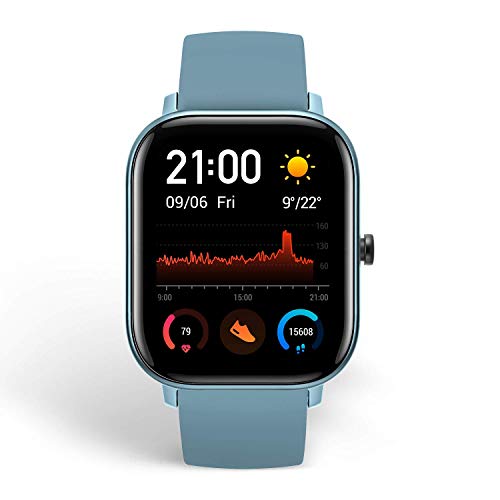 Amazfit-GTS-Reloj-Smartwactch-Deportivo-14-dias-Bateria-GPSGlonass-Sensor-Seguimiento-Biologico-BioTracker-PPG-Frecuencia-Cardiaca-Natacion-Bluetooth-50-iOS-Android-Azul