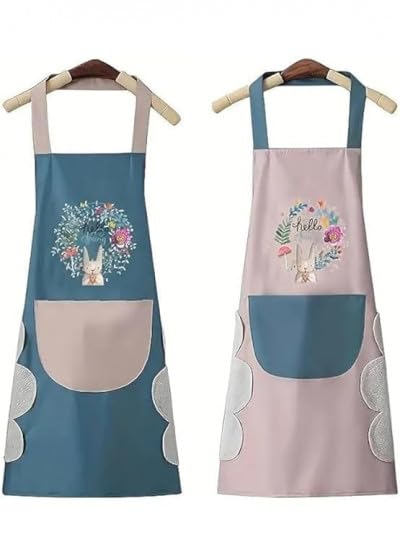 Image of VELVERI 1PACK Waterproof Kitchen Apron for Women and Men | Hand-Wiping Towel Panels with Large Front Pocket | Oil-Proof, Wear-Resistant Cooking Apron for Chefs, Bakers, Home Kitchen