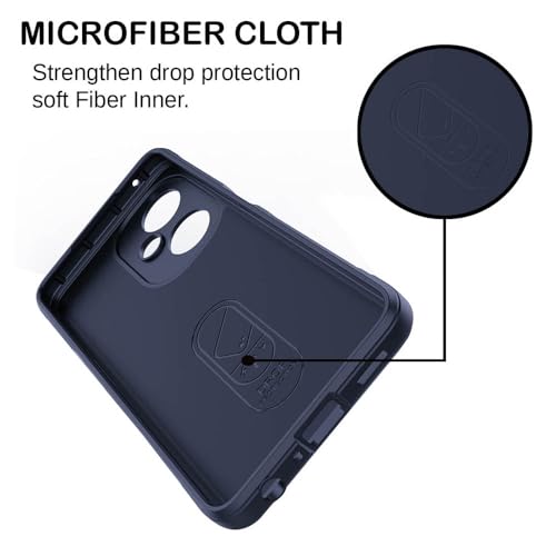 Image of amazon basics Mobile Cover for Vivo Y27 4G | Full Camera Protection | Liquid Silicon Case | Flexible Bumper Case for Vivo Y27 4G (Dark Blue)