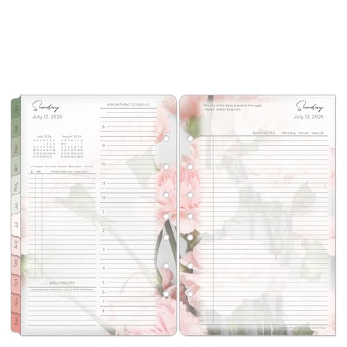 FranklinCovey - Blooms Ring-Bound Planner Refill - Two Page Per Day (Classic Jul 2026 - Jun 2027)
