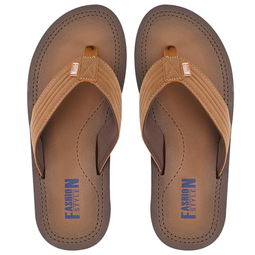 Image of MALIDA Mens Cushion Thong Sandals Beach Flip Flops Outdoor Slippers