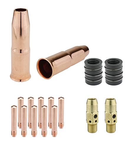 MIG Gun Consumables Kit - Compatible with Lincoln/Magnum 300 & 400 and Tweco #3 & #4-54A Diffuser - 34A Insulator - Tip: 0.035