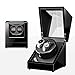 Boblen Winder de Ebony Watch, 2 Ranura, sin desperdicios de alimentación para Relojes automáticos, Almacenamiento, Motor japonés, coctelero de Madera Tranquilo, luz LED