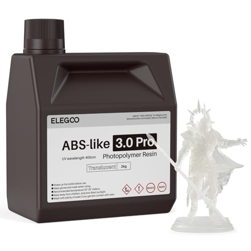 ELEGOO ABS-Like 3.0 Pro 3D Printer Resin Translucent 2000g