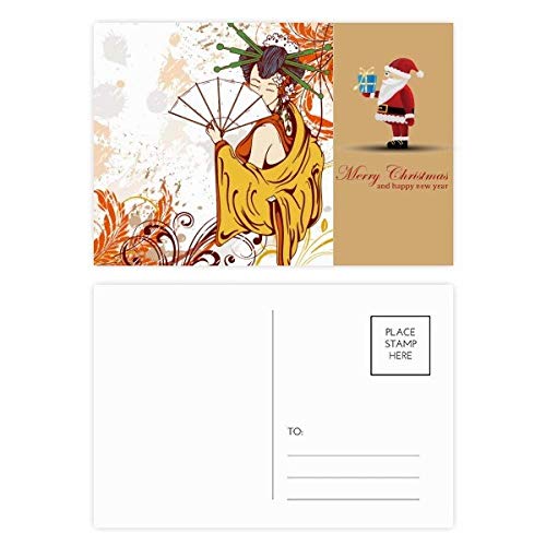 Cartes postales japonaises artisanales décorées main motif feuilles pour collectionneurs