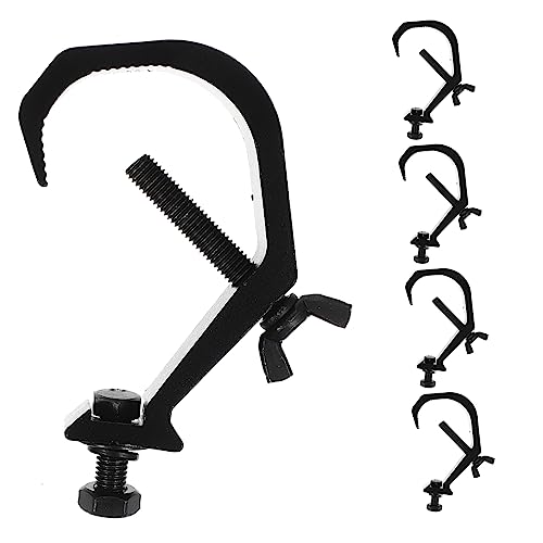 BESPORTBLE 5pcs Heavy Duty Stage Light Clamp Hooks Metal Truss Hanger for Secure Dj Lighting Mounts Durable and Sturdy C Clamps for Stage Use