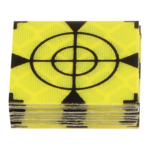 sourcing map 10pcs Survey Reflector Sheets 20mm Self-adhesive Reflective Tape Survey Target Mark for Total Stations, Green