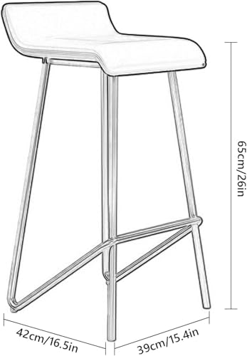 Tabouret de bar avec dossier confortable en simili cuir résistant pour îlot