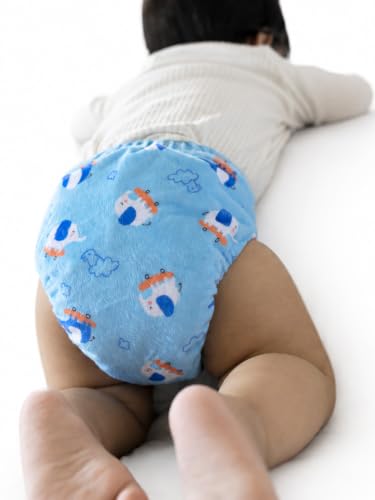 Image of SuperBottoms UNO Luxe Cloth Diaper with Velcro Closure & DryFeel magic Pad + Booster Pad | For Babies 3M-3Y | Reusable Washable Cloth Diaper